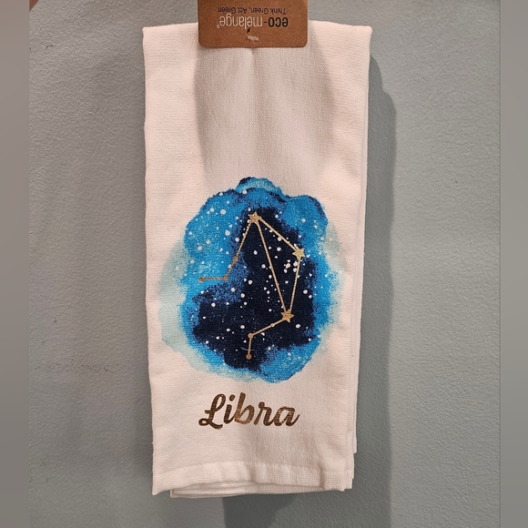 Eco-Melange Libra Zodiac Kitchen Towels Set of 2 - NWT - Picture 1 of 4